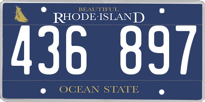 RI license plate 436897
