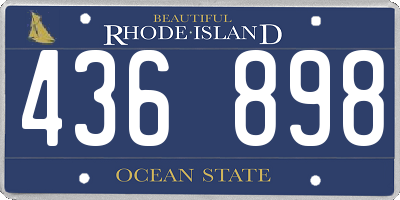 RI license plate 436898