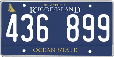 RI license plate 436899