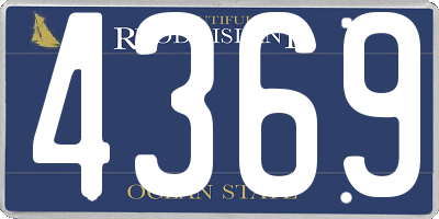 RI license plate 4369