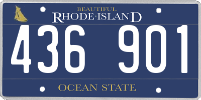RI license plate 436901