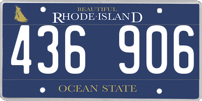 RI license plate 436906