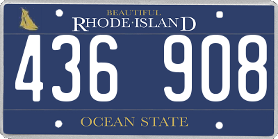 RI license plate 436908