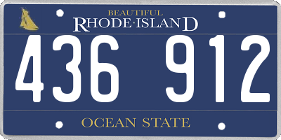 RI license plate 436912