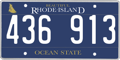 RI license plate 436913
