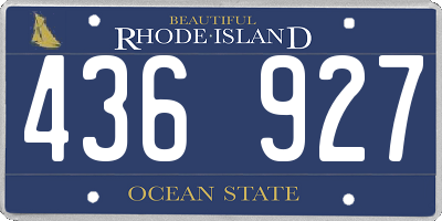 RI license plate 436927