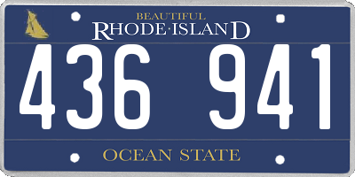 RI license plate 436941