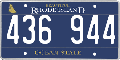 RI license plate 436944