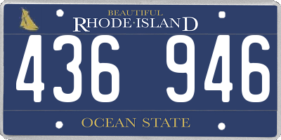 RI license plate 436946