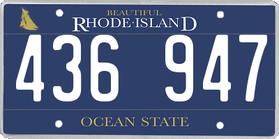 RI license plate 436947