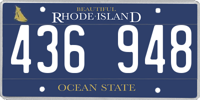 RI license plate 436948