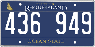 RI license plate 436949
