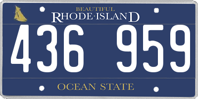 RI license plate 436959