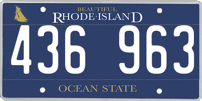 RI license plate 436963