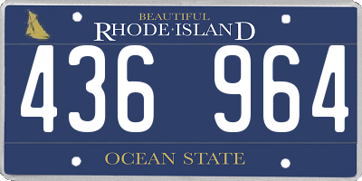 RI license plate 436964