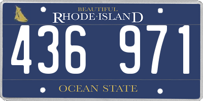 RI license plate 436971