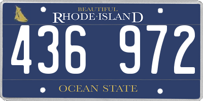 RI license plate 436972