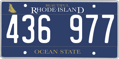 RI license plate 436977