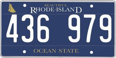 RI license plate 436979