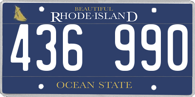 RI license plate 436990