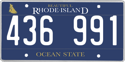 RI license plate 436991
