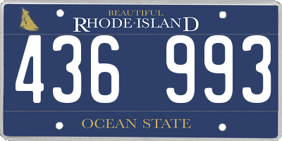 RI license plate 436993