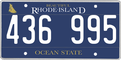 RI license plate 436995