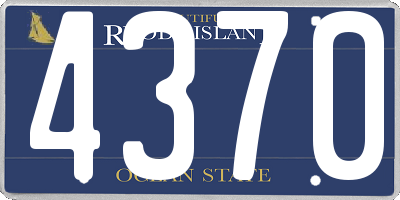 RI license plate 4370