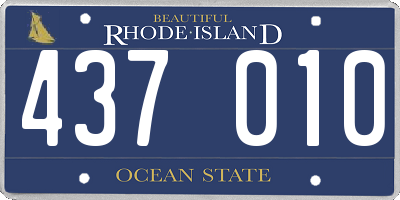 RI license plate 437010