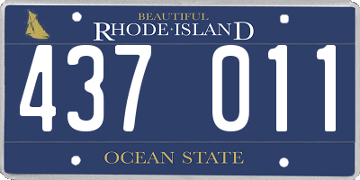 RI license plate 437011