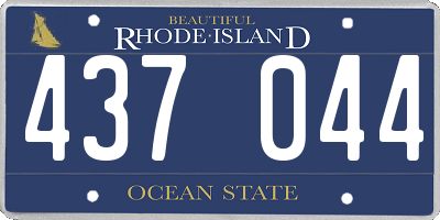 RI license plate 437044