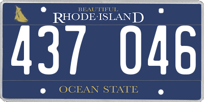 RI license plate 437046
