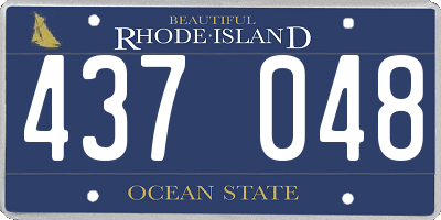 RI license plate 437048
