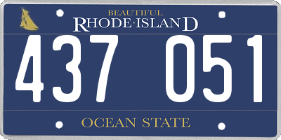 RI license plate 437051