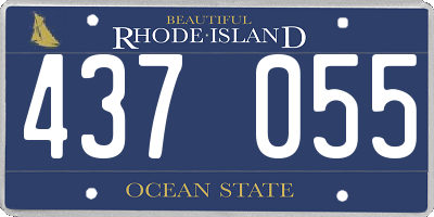 RI license plate 437055
