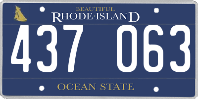 RI license plate 437063
