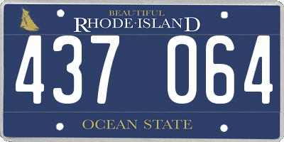 RI license plate 437064