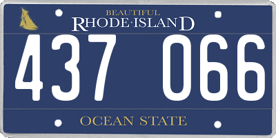 RI license plate 437066