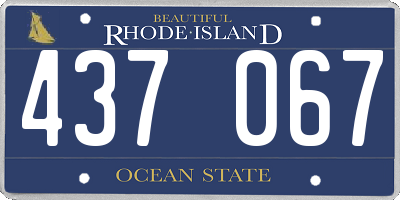 RI license plate 437067