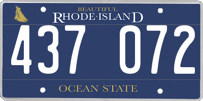 RI license plate 437072