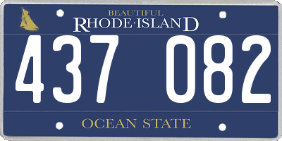 RI license plate 437082