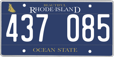 RI license plate 437085