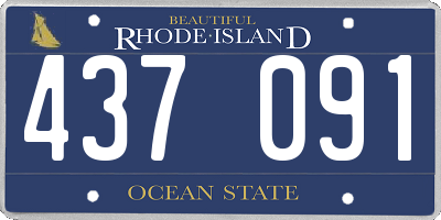 RI license plate 437091