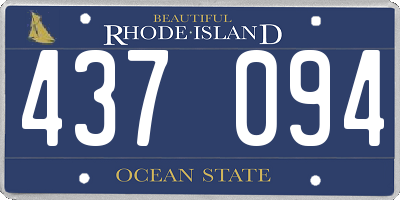 RI license plate 437094