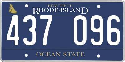 RI license plate 437096
