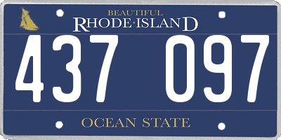RI license plate 437097