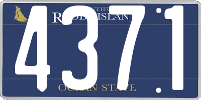 RI license plate 4371