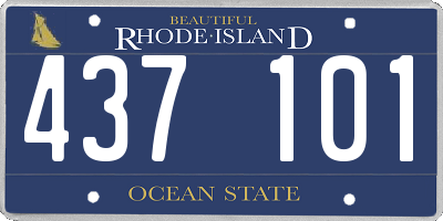 RI license plate 437101