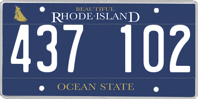 RI license plate 437102