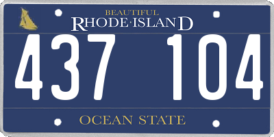 RI license plate 437104